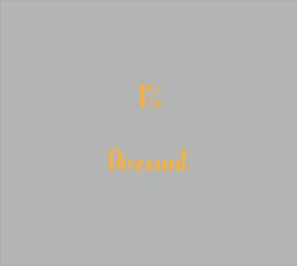 1% discount vector and illustration