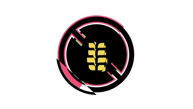 gluten free cosmetic color icon animation