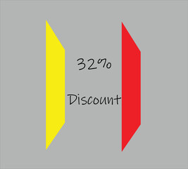 32% discount vector and illustration