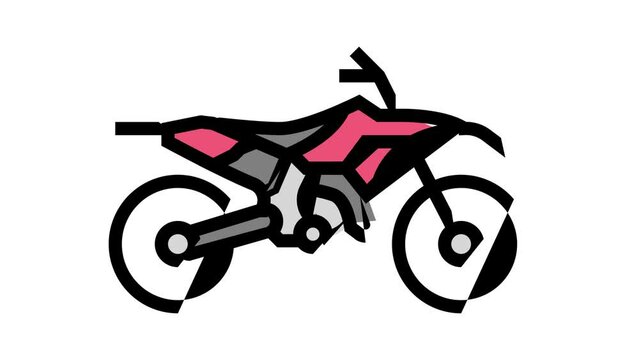 dirtbike motorcycle color icon animation