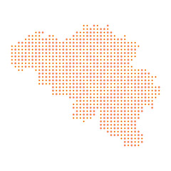 Fototapeta premium Belgium Silhouette Pixelated pattern map illustration