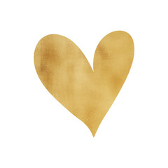 Gold Metallic Heart