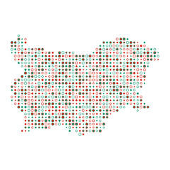 Bulgaria Silhouette Pixelated pattern map illustration