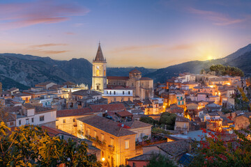 Fototapeta na wymiar Novara di Sicilia, Italy at Dawn