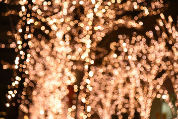 イルミネーションの玉ボケ素材