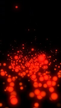 Red and violet colored particle simultion bg 3d 4K animation.