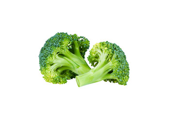 Broccoli isolated on white transparent with PNG background