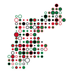 Jordan Silhouette Pixelated pattern map illustration