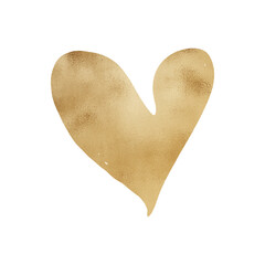 Gold Metallic Heart