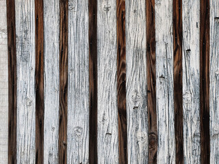 rustic white and dark painted wooden plank boards with nails background with grunge texture - 550796609