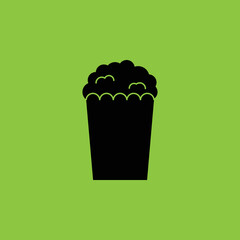 Popcorn icon isolated. Fast Food Concept. - Vector