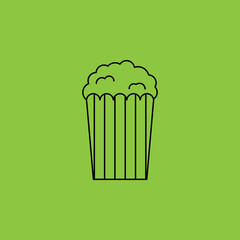 Popcorn icon isolated. Fast Food Concept. - Vector