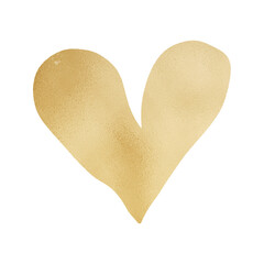 Gold Metallic Heart