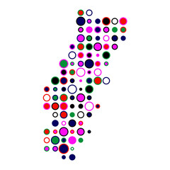 Portugal Silhouette Pixelated pattern map illustration