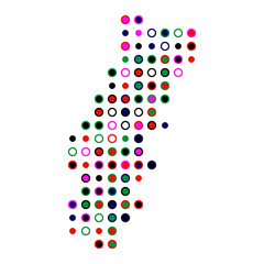 Portugal Silhouette Pixelated pattern map illustration
