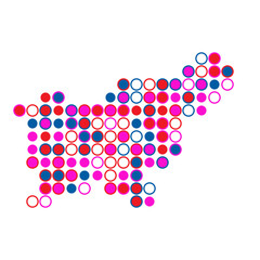 Slovenia Silhouette Pixelated pattern map illustration