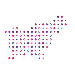 Slovenia Silhouette Pixelated pattern map illustration
