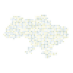 Ukraine Silhouette Pixelated pattern map illustration