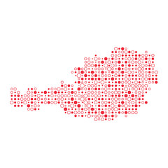 Austria Silhouette Pixelated pattern map illustration