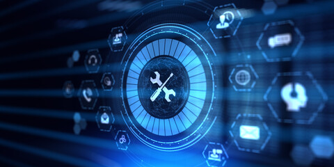 Technical Support Customer service business and technology concept.