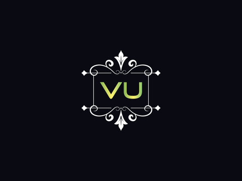 Minimalist VU Logo, vu v u Luxury Logo Letter For Your Business