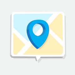 Location pin icon on map