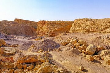 Ramon Crater Colors National Park in Negev desert, Israel