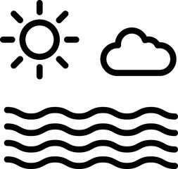 Sea Vector Icon Design Illustration