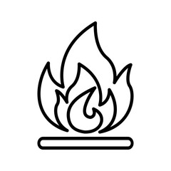 fire on a white background
