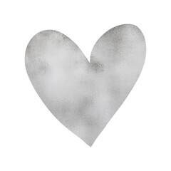 Silver Metallic Heart