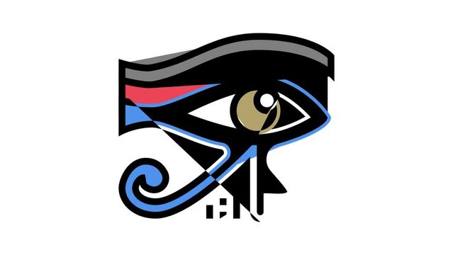 eye egypt color icon animation