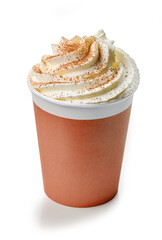 latte coffee drink in take away cup