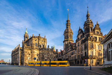 Fototapeta na wymiar Theater Square view in Dresden