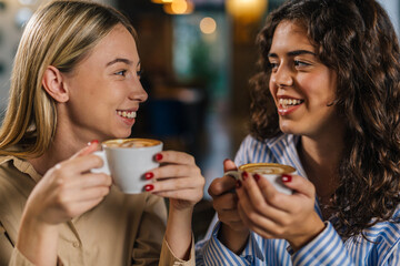 eye contact between two young women