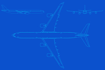 Avión de línea cuatrimotor a340