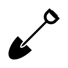 shovel on a white background