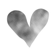 Silver Metallic Heart Decoration
