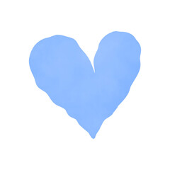 Naklejka na ściany i meble Blue Watercolor Heart