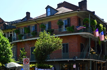Historical Building in the French Quarter in New Orleans, Louisiana
