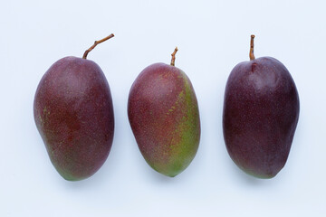 Tropical fruit, Mango  on white background.