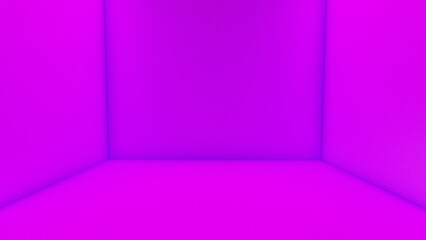 Blank purple display on purple background with minimal style and spot light. Blank stand for showing product. 3D rendering.