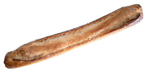 La baguette de pain française sur fond transparent