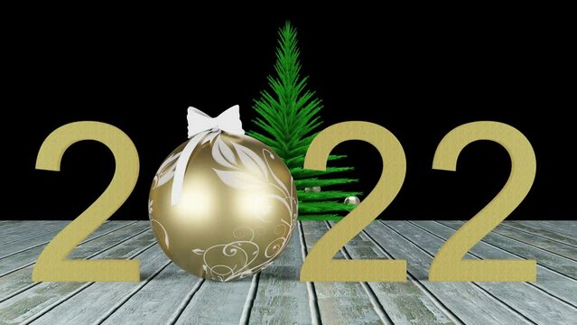 Filmato. Illustrazione 3D. Anno nuovo 2023. Capodanno 2023 in numeri. Il 2023 sostituisce il 2022..