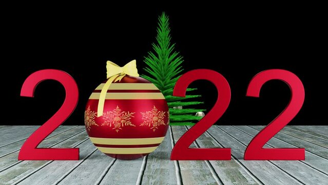 Filmato. Illustrazione 3D. Anno nuovo 2023. Capodanno 2023 in numeri. Il 2023 sostituisce il 2022..