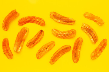 Spicy snack, Banana slice chips paprika flavor