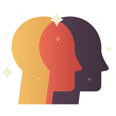 Gemini flat design style icon