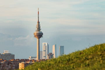 Madrid skyline from a hill