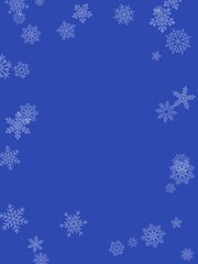 Snowflakes on a Blue Background