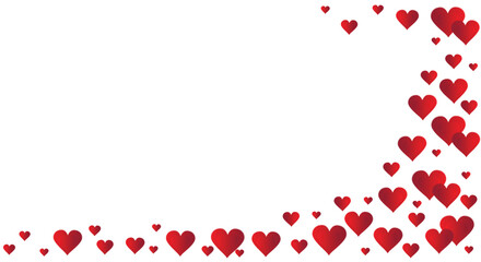 Romantic frame of hearts. Valentine's day backgraund.  Vector