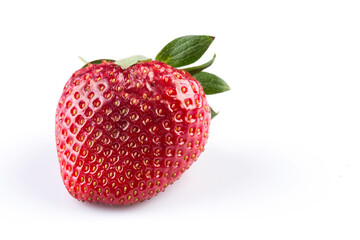 Close up of strawberry on white background